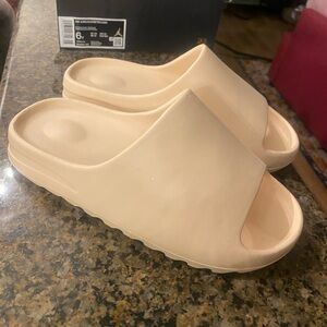 Kids Cream Slide Sandals